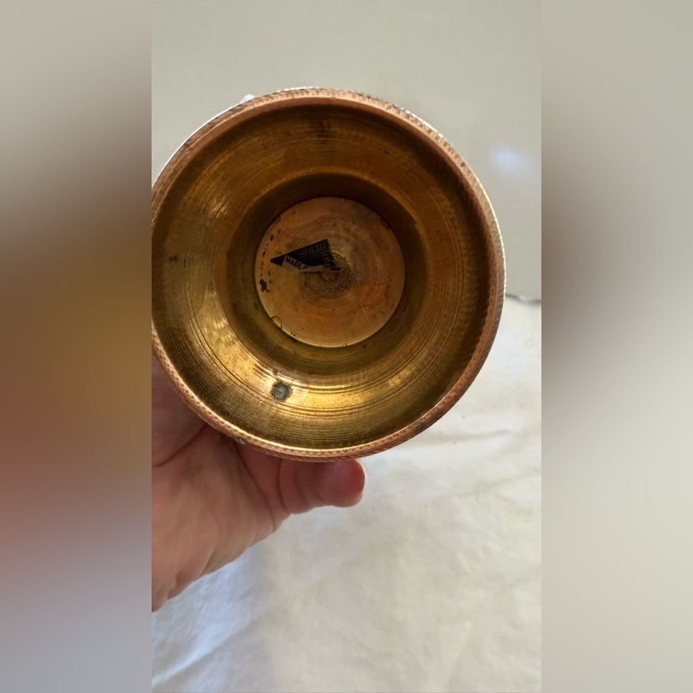 Vintage gold brass Pitcher - Picture 8 of 12